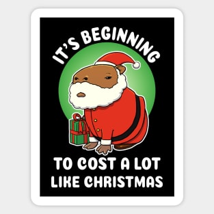 It's begining to cost a lot like Christmas Capybara Christmas Sticker